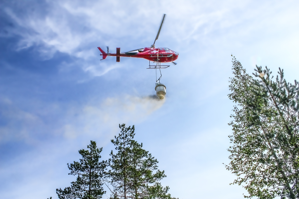 Lentolannoitus on nopea ja kustannustehokas tapa huolehtia metsien kasvukunnosta. Kuva: Forest Vital.