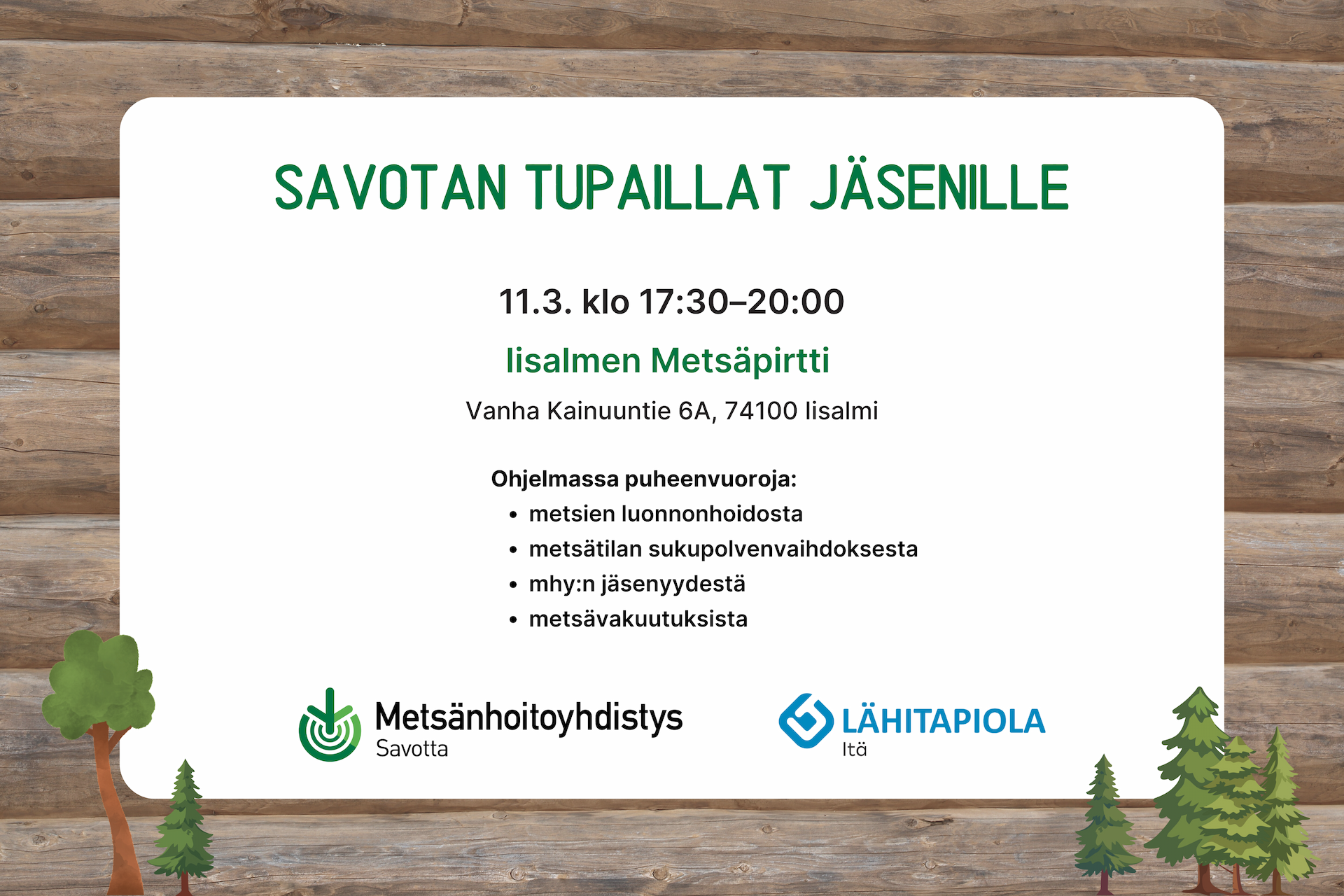 Savotan tupailta Iisalmessa