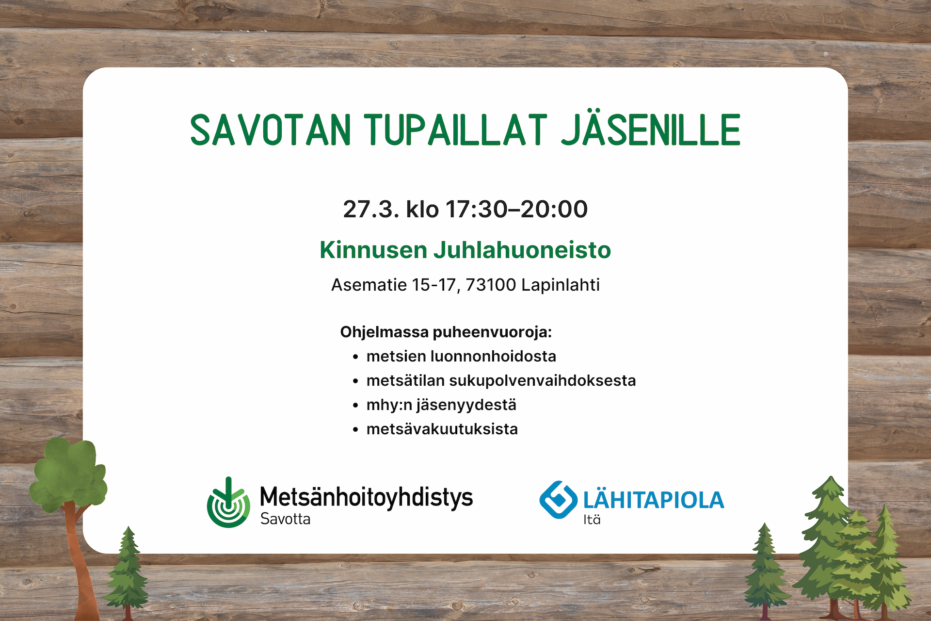 Savotan tupailta Lapinlahdella