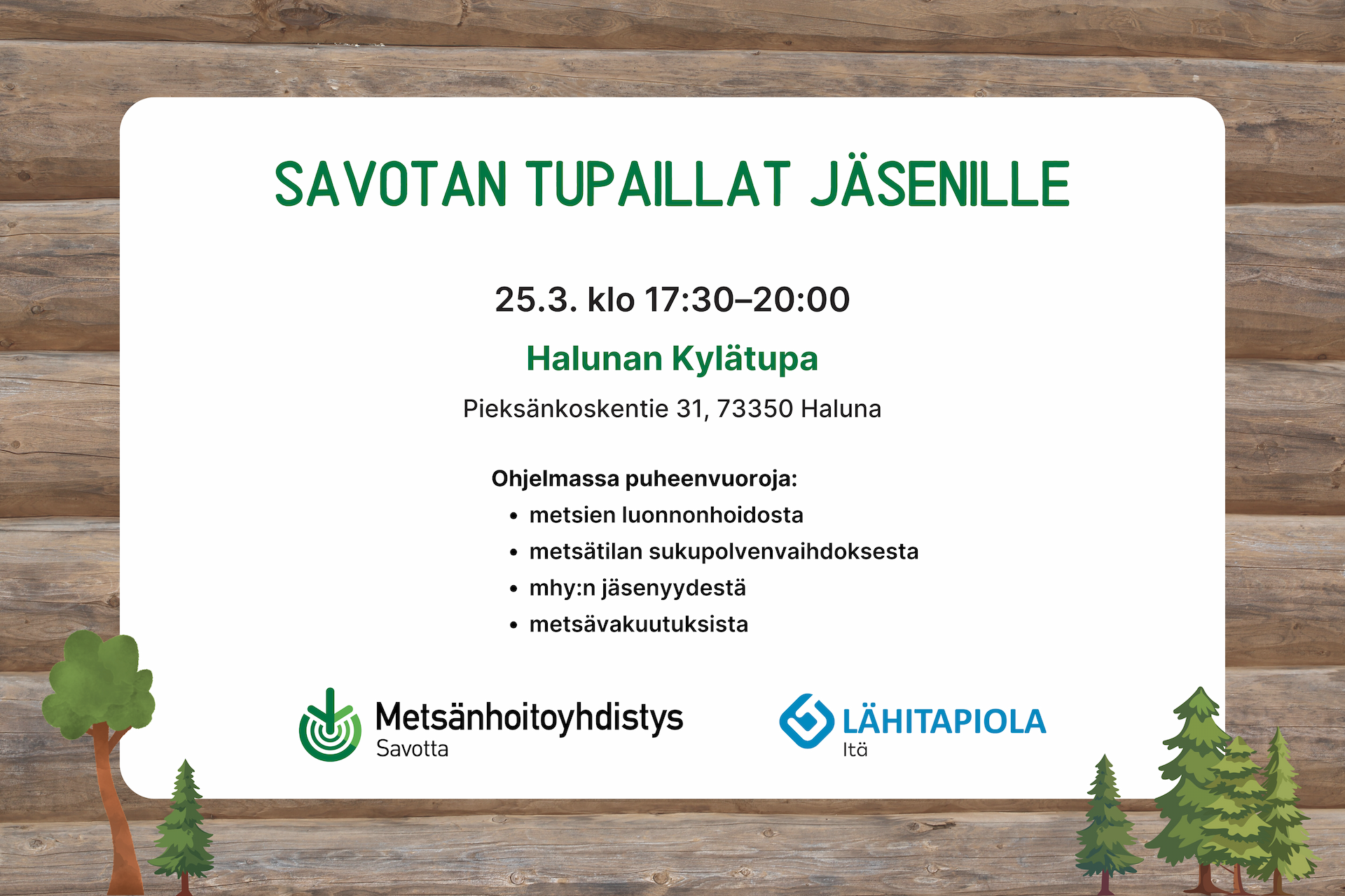 Savotan tupailta Nilsiässä