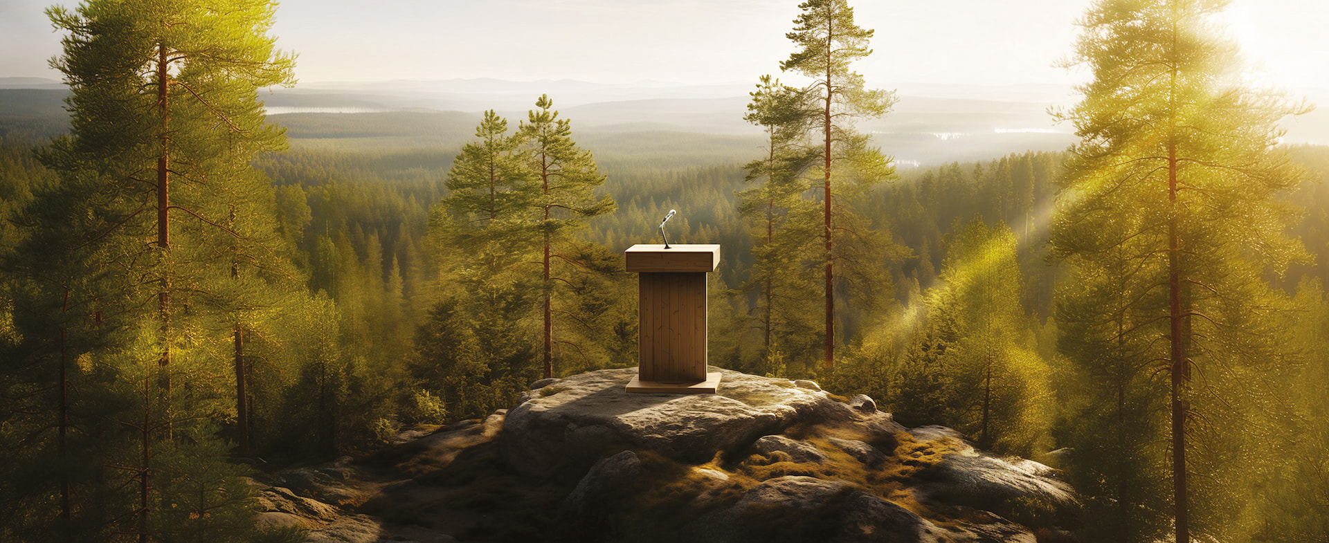 En utsiktsplats över de finländska skogarna